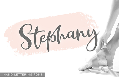 Stephany branding brush font design hand drawn hand drawn font handwritten font illustration logo font logotype script font signature font social media ui web font