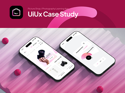 Picture Shop / App UiUx Case Study app app ui buy case study course home illustration mobile mobile ui photography picture shop sign up ui user interface ux