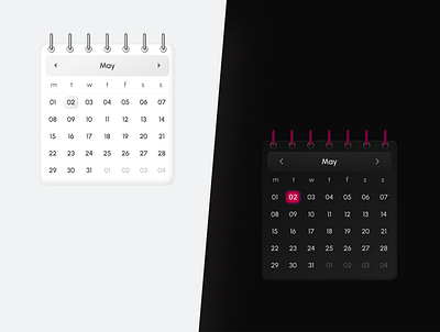 Calendar graphic design ui