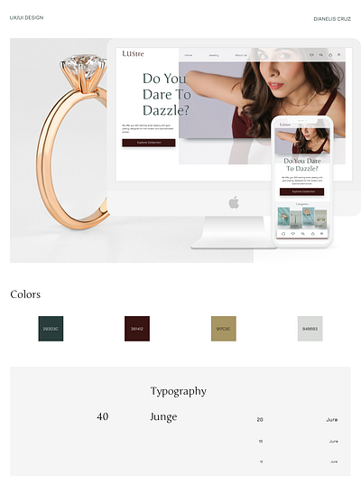 01-LUSTRE-Online Store | UX/UI Design design fashion figma landing page responsive typography ui web
