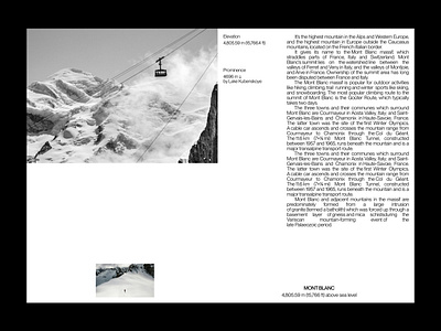 Mont Blanc | Editorial layout, pt. 8 design editorial figma graphic design grid landing landing page layout minimal minimalism minimalist poster swiss typographic typography ui ui design user interface web web design