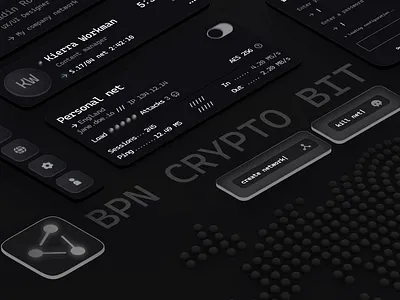 UI kit for Crypto VPN app app crypto design system desktop icon logo ui ui kit ux uxui vpn