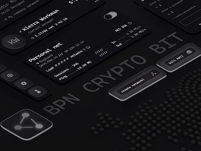 UI kit for Crypto VPN app app crypto design system desktop icon logo ui ui kit ux uxui vpn