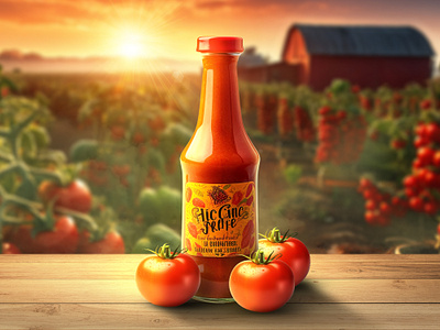 Tomato Ketchup Design Advertising ads advertising compositing design food graphic design instagram post ketchup photo manipulation photoshop product social media tomato