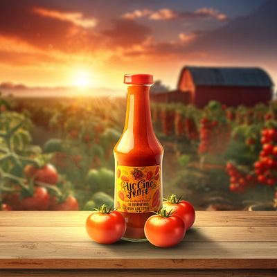 Tomato Ketchup Design Advertising ads advertising compositing design food graphic design instagram post ketchup photo manipulation photoshop product social media tomato
