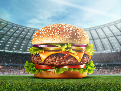 Burger Adsvertising ads advertising banner burger design flyer graphic design menu photo manipulation photoshop post social media ui
