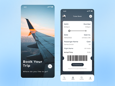 Daily UI Challenge #Day 24 Boarding Pass aeroplane appdesign application boarding boarding pass booking challenge color daily ui day24 design dribbble figma flight book mobile app pass ticket travel trip ui