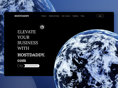 HOSTDADDY - Web Hosting Service animation clean ui domain web dynamic ui dynamic web figma hero section hosting plans hosting serivce landing page modern ui motion graphics ui ui interaction uiux ux research webhosting