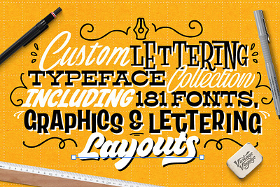 Custom LETTERING Collection book cover branding font collection hand lettered font hand lettering hand lettering svg handwriting font layouts svg files for cricut type collection type layout