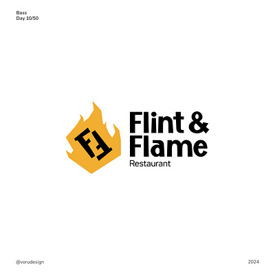 Flint & Flame | Day 10 of Daily Logo Challenge brand design daily logo daily logo challenge design flint flame grill logo logo design logos logotipo logotype meat restaurant