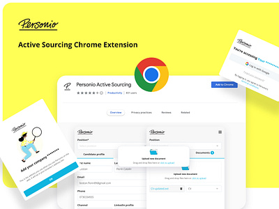 Personio Chrome Extension applicants candidates jobs recruitment ui