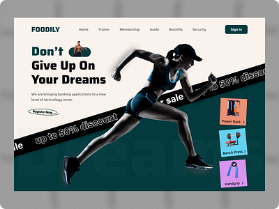 Gym - Fitness Website Design bodybuilding branding dekstop design fitness fitness website gym gymnastics health landing page lifestyle online sports popular design product page sport ui ui design ux website workout