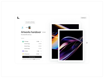 Files Handover | Concept 02 client composition concept file transfer preview visual design web website