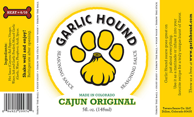 Garlic Hound Cajun Original Label adobe illustrator branding design garlic hound graphic design illustration illustrator label design typography