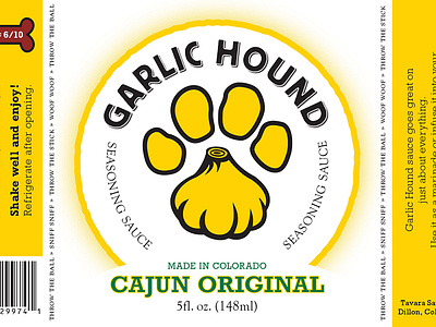 Garlic Hound Cajun Original Label adobe illustrator branding design garlic hound graphic design illustration illustrator label design typography
