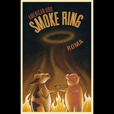 Smoke Ring Poster adobe illustrator bbq design graphic design illustration illustrator poster rome typography
