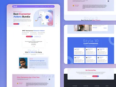 Landing page design addons agency website app landing branding creative design design studio figma template landingpage minimal plugins product software design software firm trending ui ux web design website design