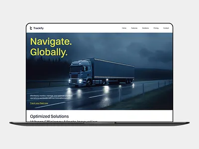 Fleet Management Landing Page Design @ Flagship figma fleet management fleet tracking landing page navigation shipment tracking transportation ui uiux ux web web design website design