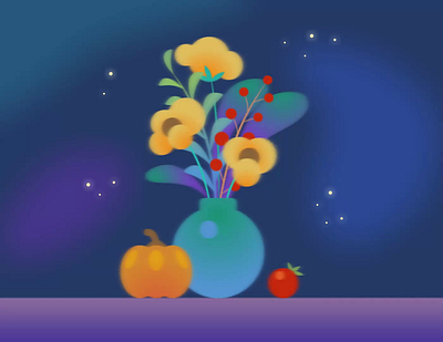 Animated Vase with Flowers 2d motion 2d motion design animation illustration motion graphics