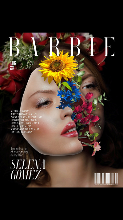 Barbie graphic design magazine cover design photoshop
