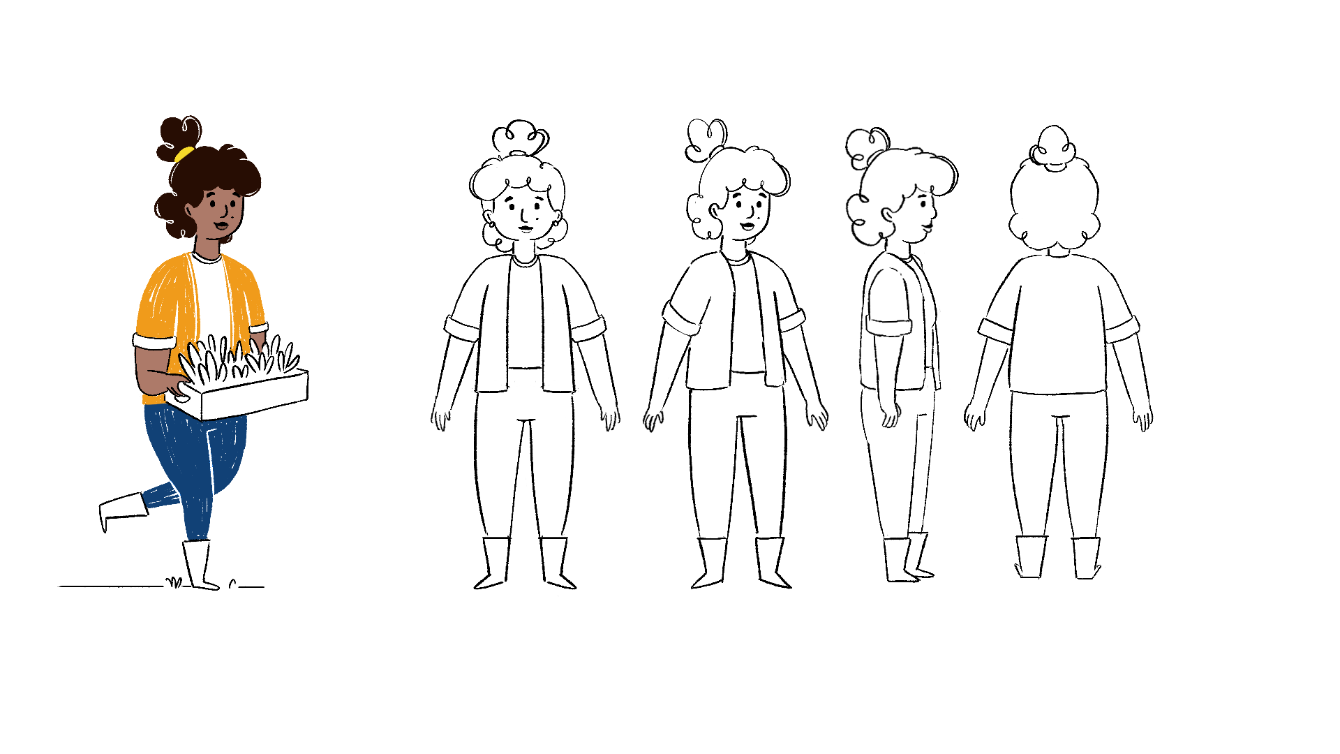 Raices " Mujeres rurales" concept digital illustration motion graphics yaffa