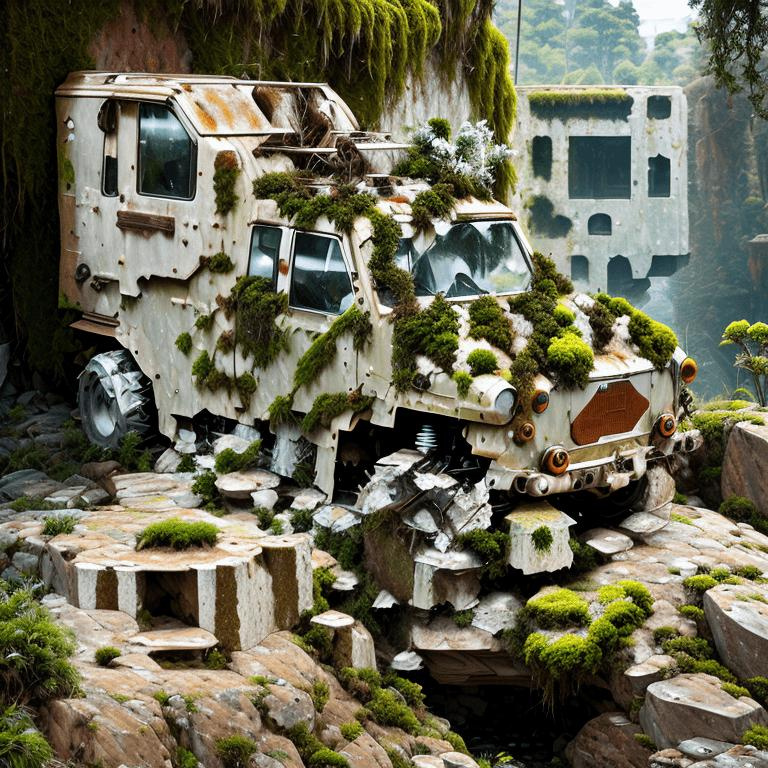 Abandoned QR Code Art abandoned qr code robot art🤖 illustration marketing mobile marketing print qr code qr code art qr codes stable diffusion