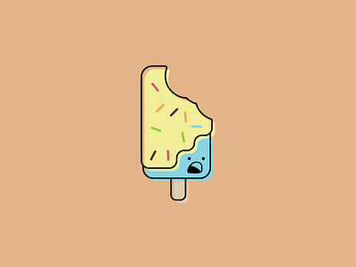 Ice cream with Sprinkles. character cold design face graphic design greeting cards ice cream illustrated illustration lolly minimal simple sweat treat