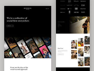 Beekman Social — Media Agency Web design digital landing page marketing product social media ui ux web wordpress
