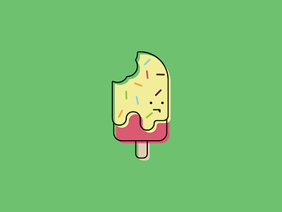 Ice Cream with Sprinkles. character design face flavour graphic design greeting cards ice cream ice lolly illustrated illustration minimal simple sprinkles vector
