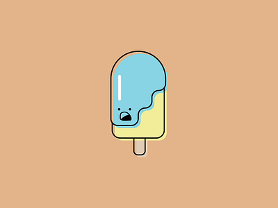 Ice Cream. bubble gum character face flavour graphic design greeting cards ice cream ice lolly illustrated illustration minimal simple vector