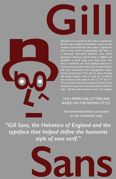 Gill Sans Typographic Poster design digital graphic graphic design poster design typographic design typography