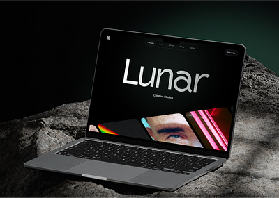 Lunar - Agency Website Template clean figma framer one page template ui ui kit ux web web design website
