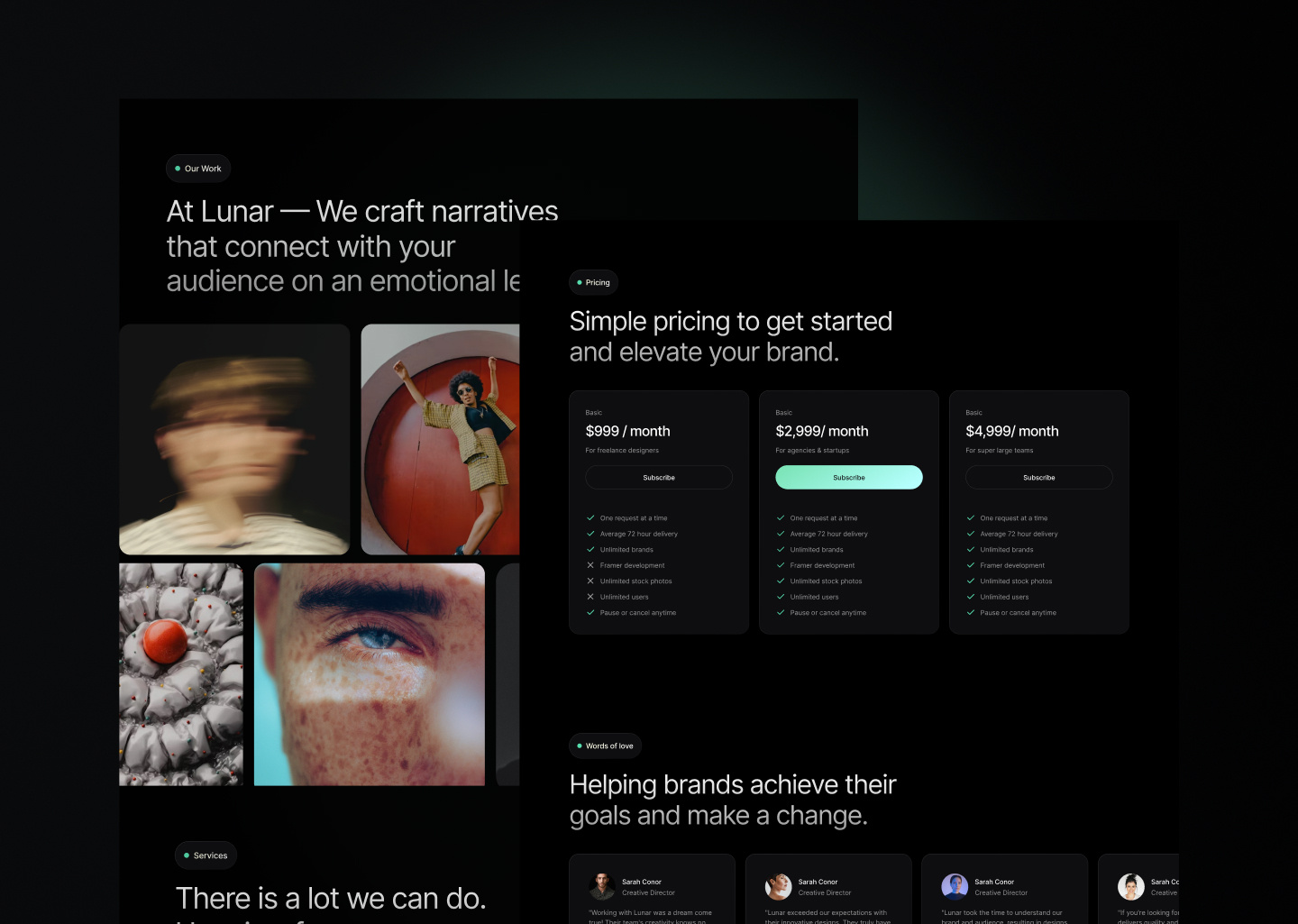Lunar - Agency Website Template by Clonify on Dribbble