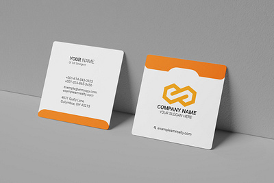 Professional Business Card: Square! branding business card corporate identity customizable elegant graphic design high quality print logo minimalist modern professional square design