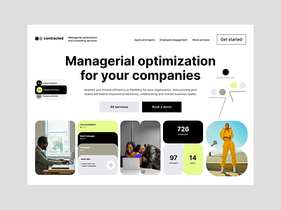 Contracted Website Landing Page concept creative design interface landingpage product product design ui uiux userinterface ux visual webapp webpsge
