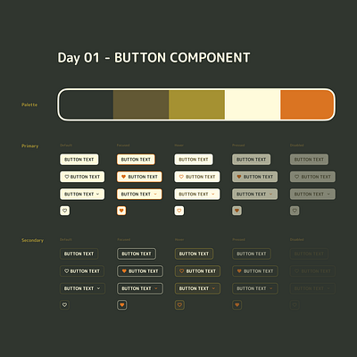 Daily UI - Button button color palette component ui user interface