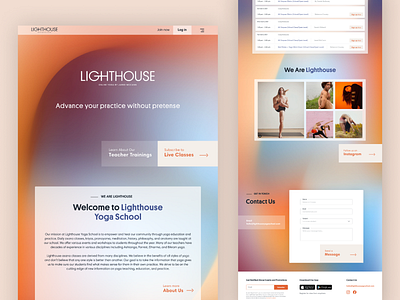 Lighthouse — Online Yoga Classes Website branding graphic design photography ui ux web yoga