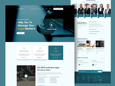 Trust Law - A complete Law Firm template agency attorney clean company consulting design justice law law firm lawyer minimal saas ui ui design uiux design unbounce web resource web template website website design