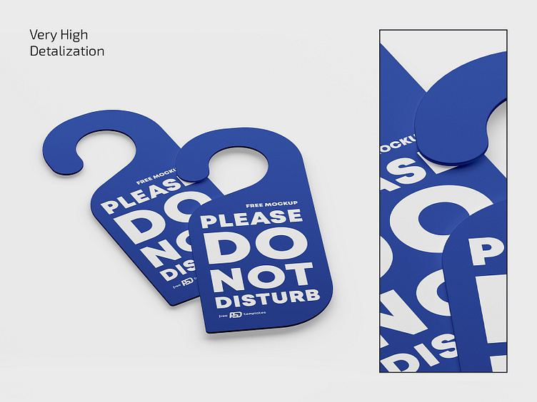 Free Hotel Please Do Not Disturb Door Hanger Mockup PSD by Free PSD ...