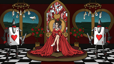 Throne of Hearts 2d illustration character design digital painting illustration procreate visual development