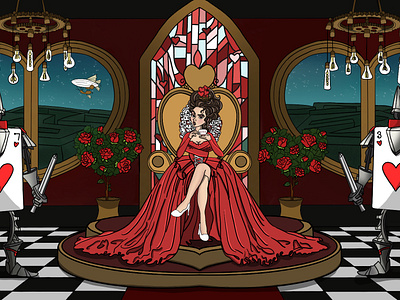 Throne of Hearts 2d illustration character design digital painting illustration procreate visual development