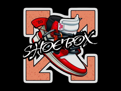 SHOEBOX - BRANDING LOGO 3d beginner branding design graphic design learning logo nike project shoebox shoebrand typography ui ux vector