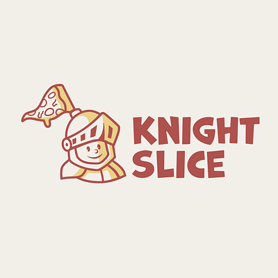 Knight Slice Logo branding graphic design illu illustration logo pizza restaurant vector