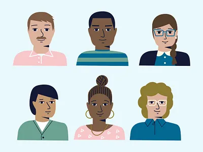 Characters for Parenting App character design diversity editorial illustration illustration