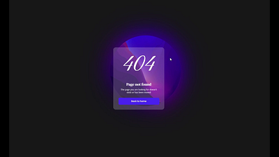 404 Page not found animation graphic design ui