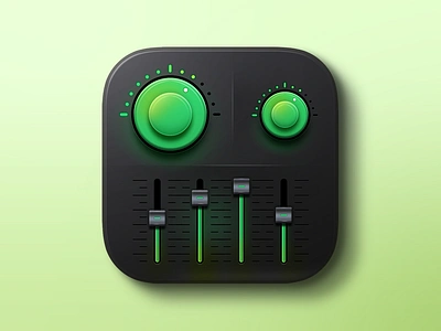 Equalizer iOS Icon design 3d icon android apple device equalizer equalizer icon exit festival green ios icon iphone icon lime music icon photoshop v