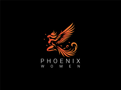 Phoenix Logo bird women creature fantasy fire bird fire women flying flying women history illustration old phoenix phoenix logo phoenix women simurgh simurgh logo wings women women bird women phoenix