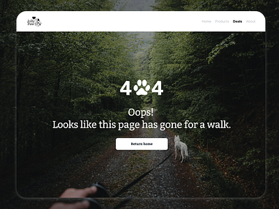 DailyUI#08 404 Page 404 page daily ui design pet shop ui