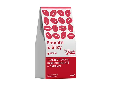 Perk Coffee - Coffee Bag Packaging Concept #2 american bag bean branding coffee design graphic design illustration logo new packaging perk typography vector york