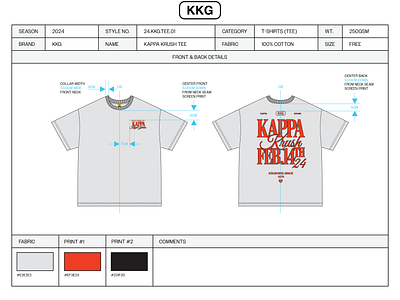 Kappa Kappa Gamma - "Kappa Krush" T-shirt Tech Pack american apparel branding clothing construction design gamma graphic design illustration kappa logo pack print screen sorority t shirt tech typography valentines vector